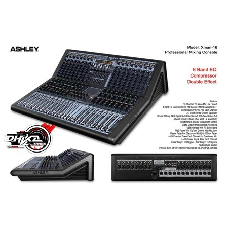 Mixer Ashley 16 Channel Original Ashley Xman16 Bluetooth Usb Pc Mixer ashley xman-16 ashley xman 16 