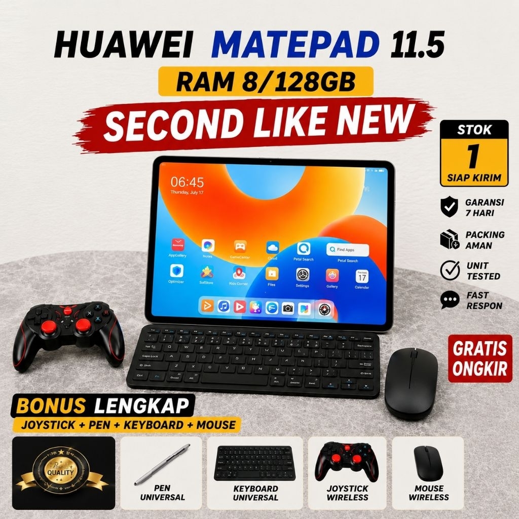 Huawei MatePad 11.5 RAM 8/128GB Like New Bonus Lengkap Tablet Mulus Original