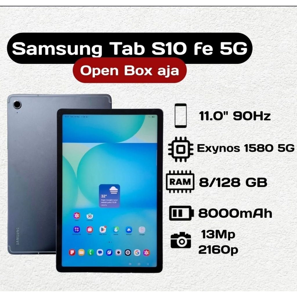 Samsung Galaxy Tab S10 fe 5G 8/128 GB Second Open Box