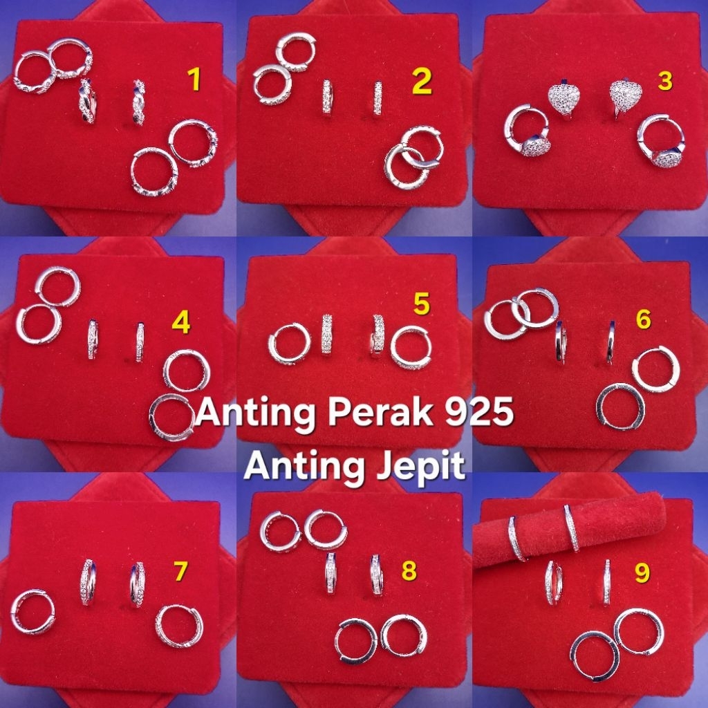 Anting Perak 925 Anting Japit Dewasa