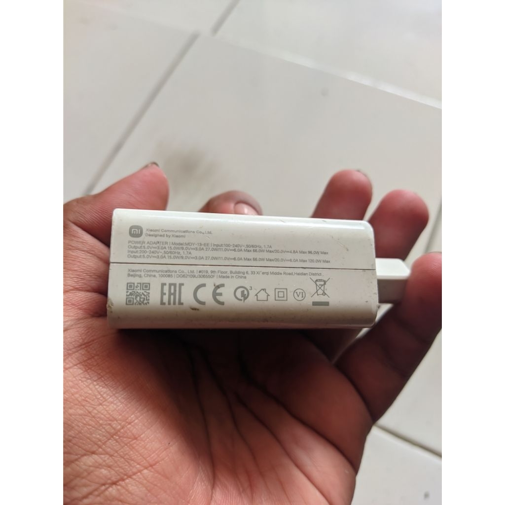 Charger Xiaomi 120w ori copotan MDY13EE