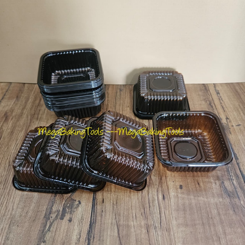 Premium tray mooncake brown cooper, mika mooncake, tray mika pudding coklat