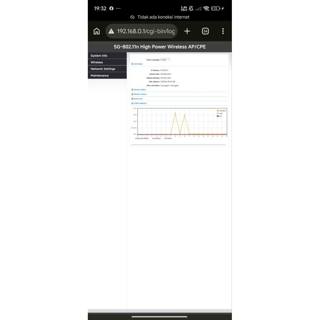 ap/cpe outdor 5ghz bekas normal tanpa adaptor (secound)