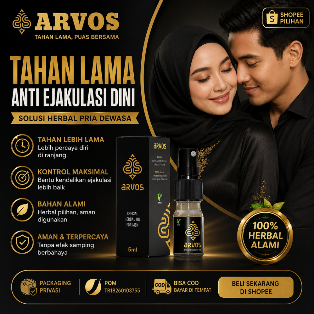 Arvos Spray Pria (BPOM) - Tanpa Efek Kebas