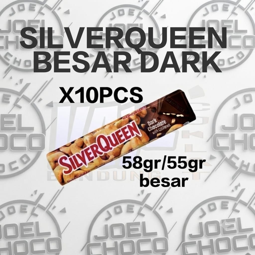 SILVERQUEEN DARK COKELAT BESAR 52GR MEDE (X10PCS) EXP TERBARU