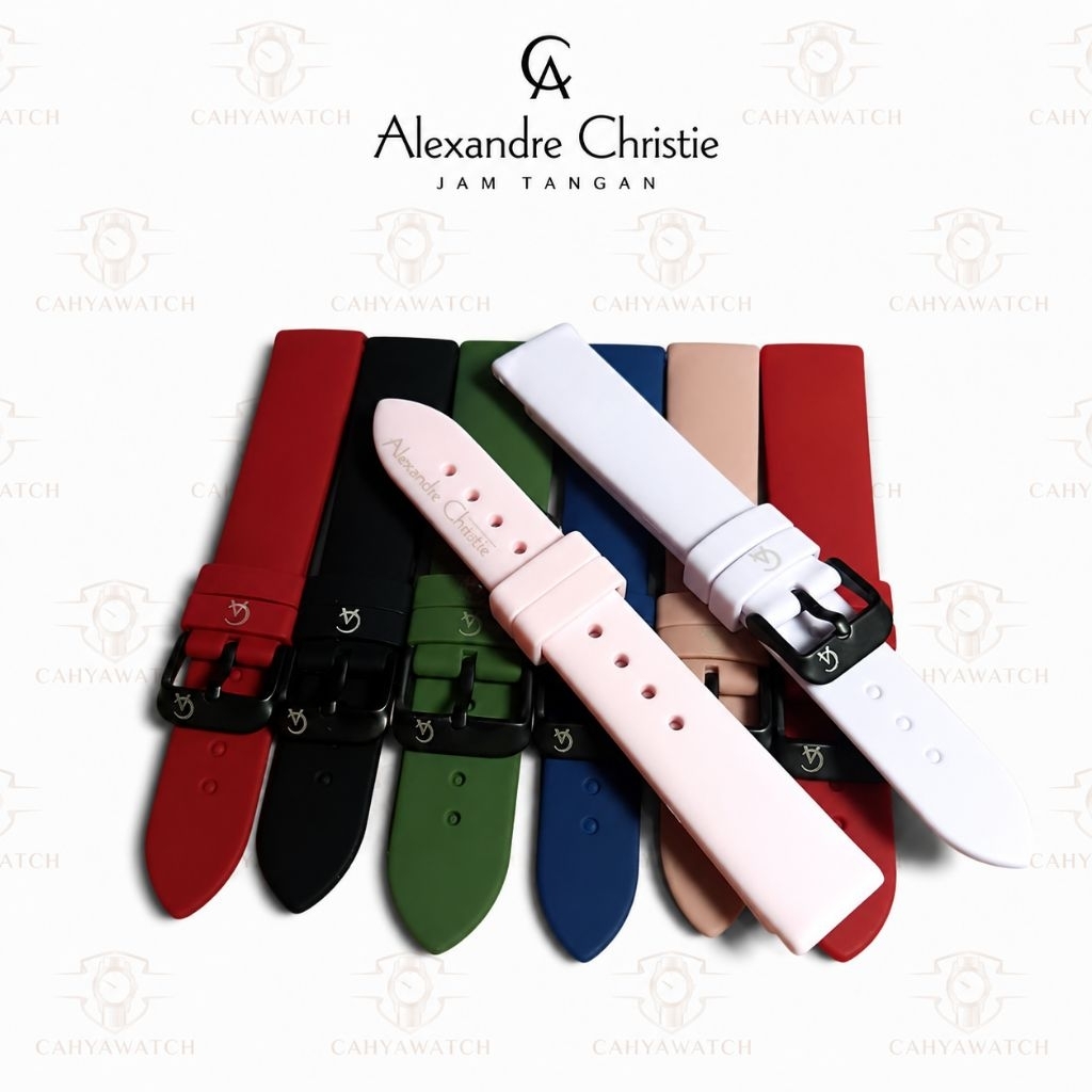 Tali Jam Alexandre Christie Rubber Strap Alexandre Christie Cewe