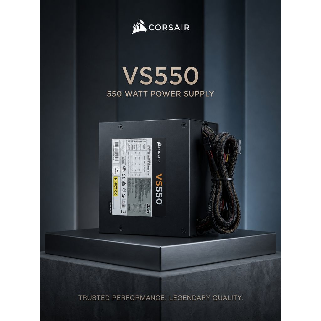Power Supply Corsair VS550 550W, Fungsi Normal Bekas Pakai (No Box Ori)
