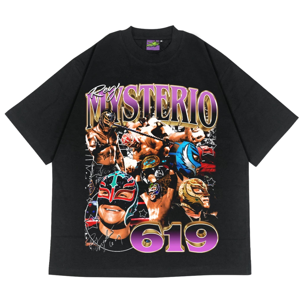 Rey Mysterio 619 Oversized Vintage T-Shirt – Black