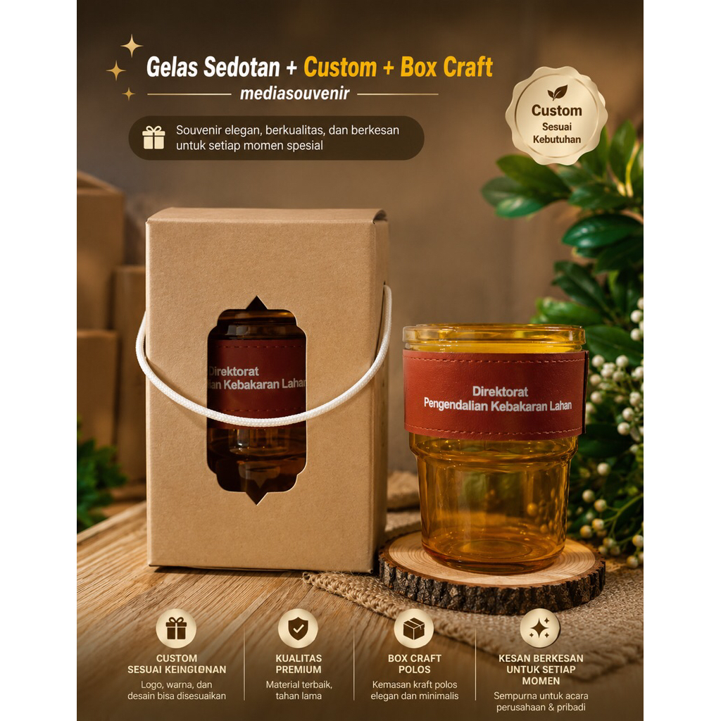 Souvenir Gelas Aesthetic + Custom