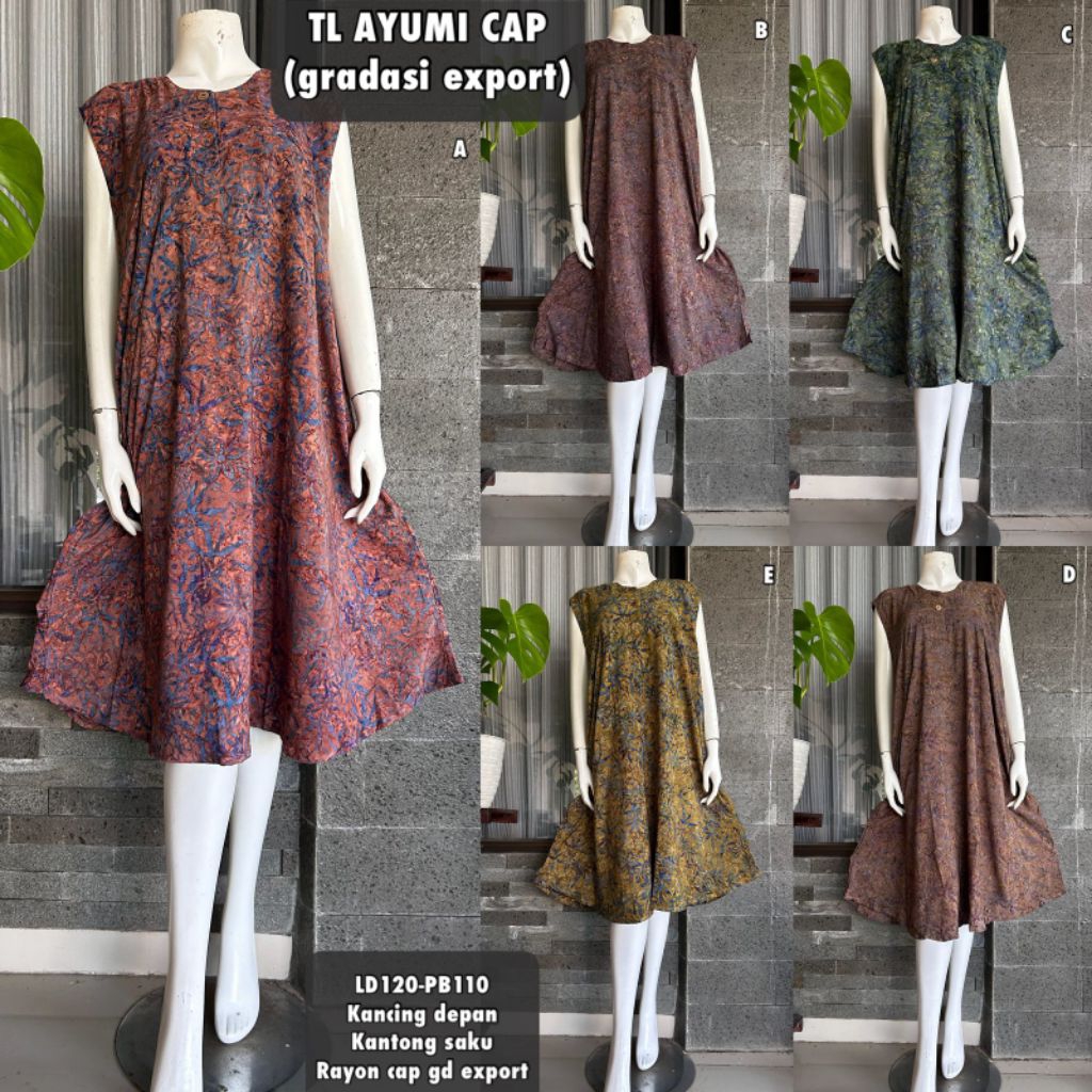 Daster Batik Gondil TL Jumbo/Baju Tidur Yukensi Jumbo/Daster Kutung Jumbo/Daster Gondil Kancing