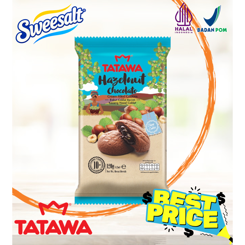 Tatawa Hazelnut chocolate filling cookies - Cookies hazelnut cokelat 120gr