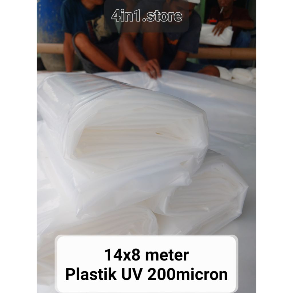 plastik uv 200micron 14x8 meter atap greenhouse