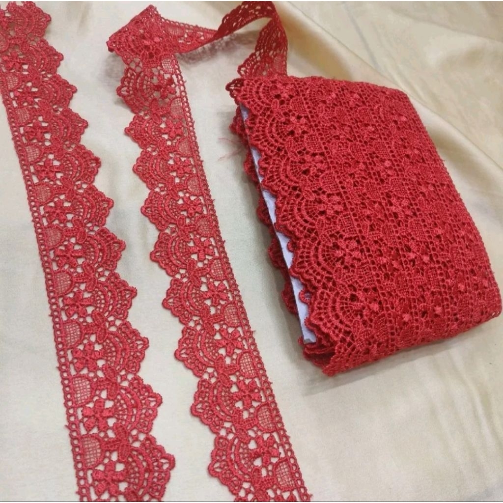 Renda giper pinggiran/Renda giper bordir terbaru lebar 3cm
