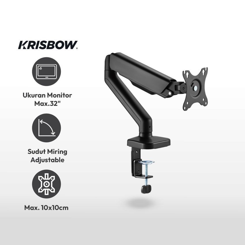 KRISBOW 17-32 Inch Bracket Monitor PC Meja Gaming atau Kantor