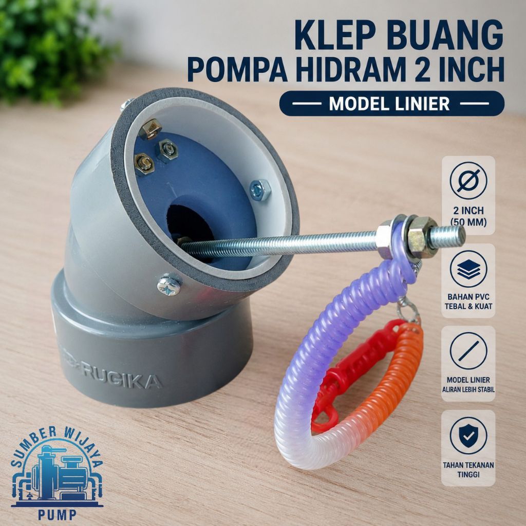 Klep Buang Pompa Hidram 2 inch model linier/Ayun