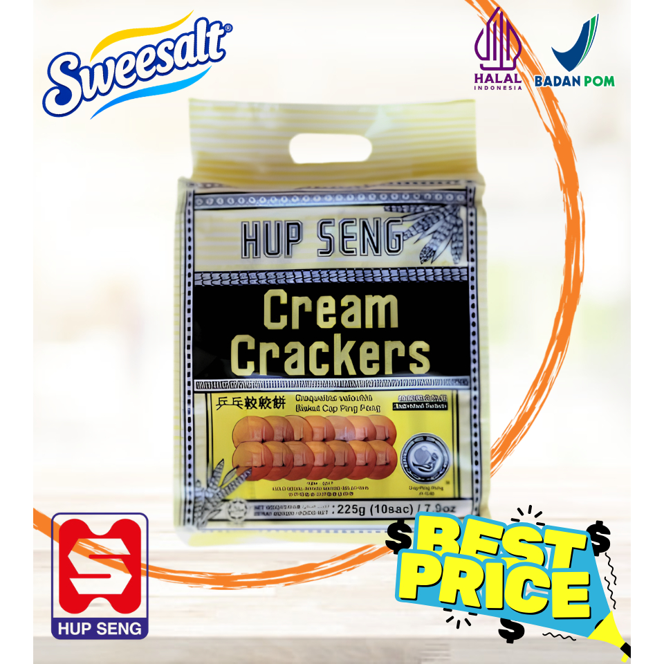 Hup seng cream crackers sachet - hup seng sachets asin 225grm