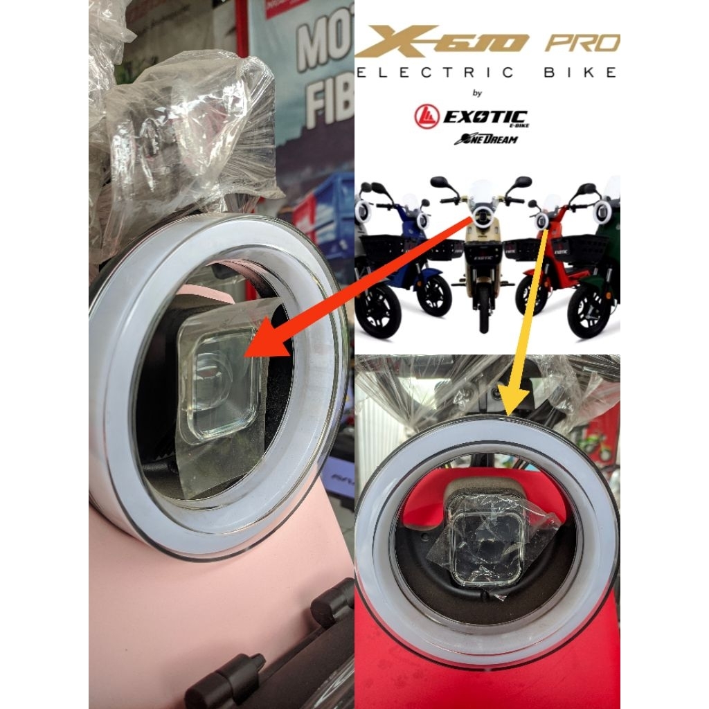 LAMPU DEPAN SEPEDA LISTRIK ORI EV928 EV929 GODA PASIFIC WNS OTO DLL