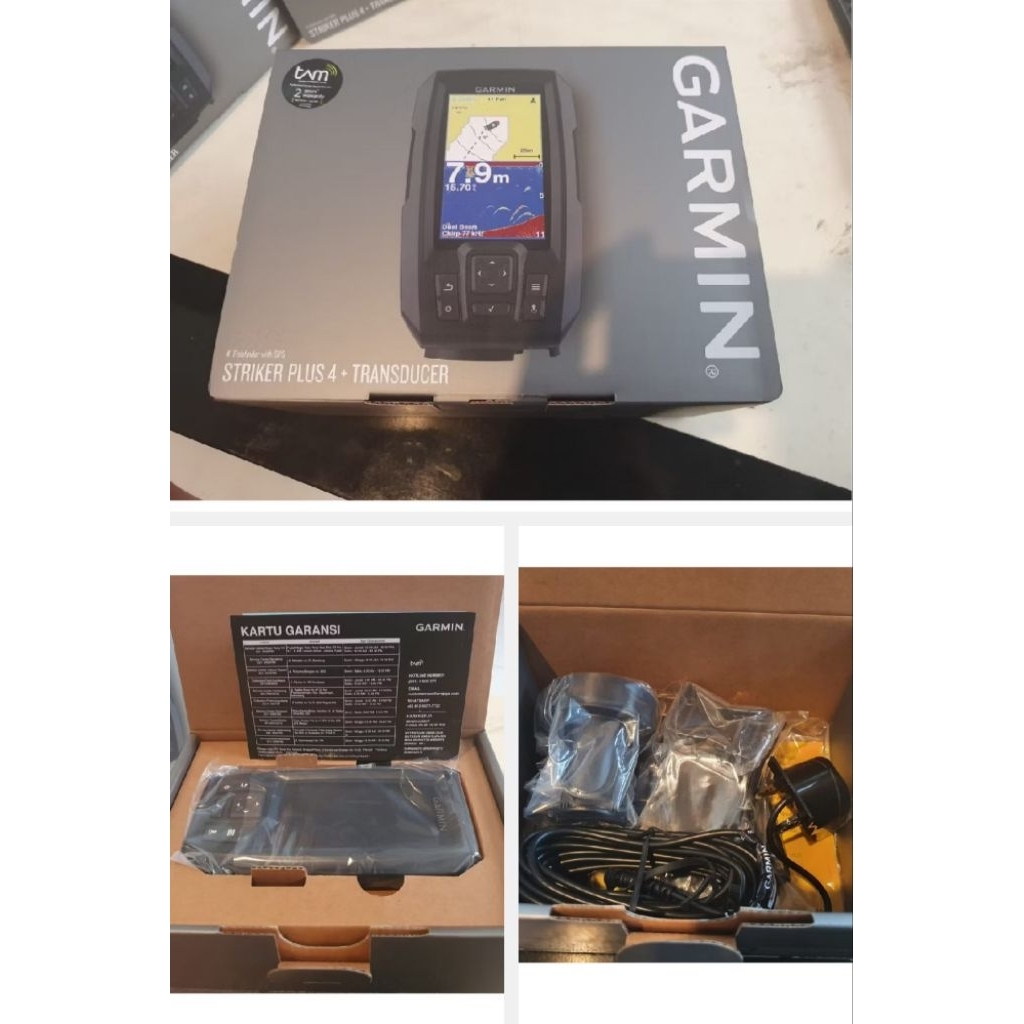 GARMIN STRIKER PLUS 4 Full Set - GPS Kapal - Diteksi Ikan Diperairan