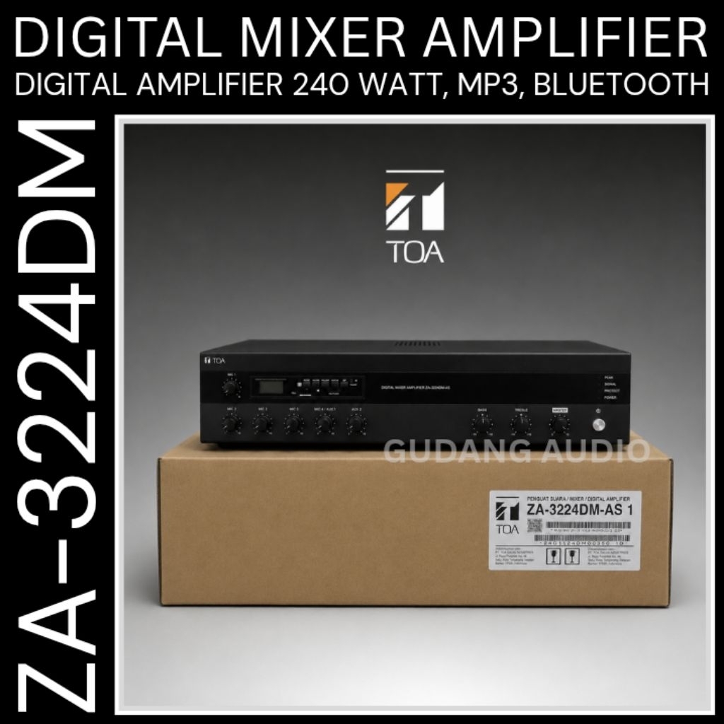 DIGITAL MIXER AMPLIFIER TOA MP3 ZA-3224DM ZA 3224 DM AMPLIFIER TOA BLUETOOTH