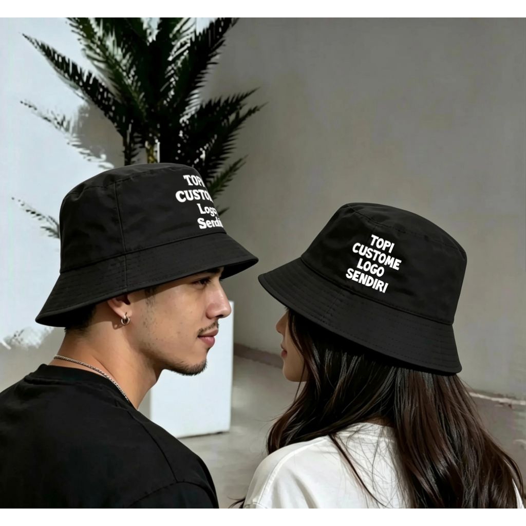 TOPI BUCKET HATS CUSTOME LOGO SENDIRI