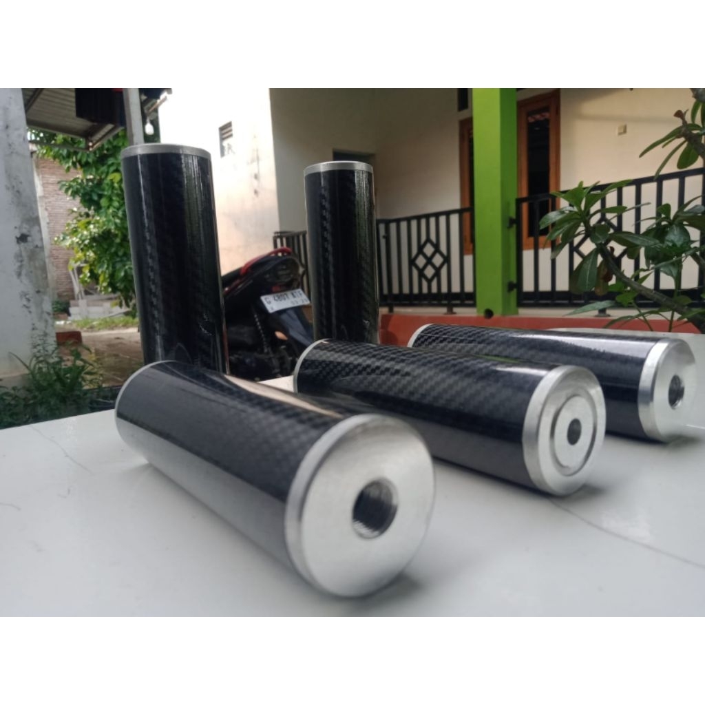 silincer peredam stiker carbon od 38 panjang 10cm super senyap