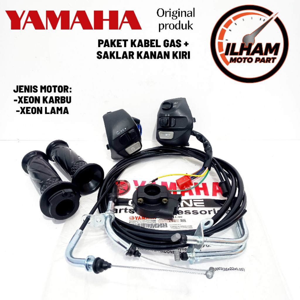 PAKET KABEL GAS 44D + SAKLAR KANAN KIRI XEON KARBU XEON LAMA ORIGINAL