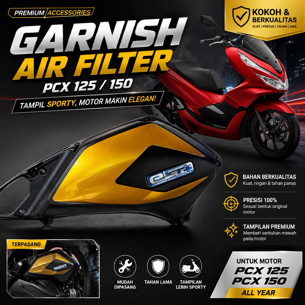 garnish box pcx 150 garnish pcx 150 pelindung box pcx 150 aksesoris pcx 150