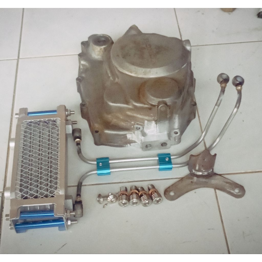bak kopling Tiger Megapro oil cooler set pipa cooler