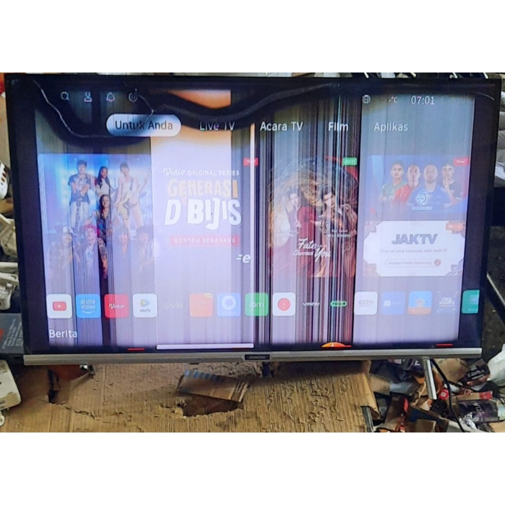 MB TV LED ANDROID COOCaa 32S3U .jual mb saja cabutan dari tv yg hidup rusak lcd nya