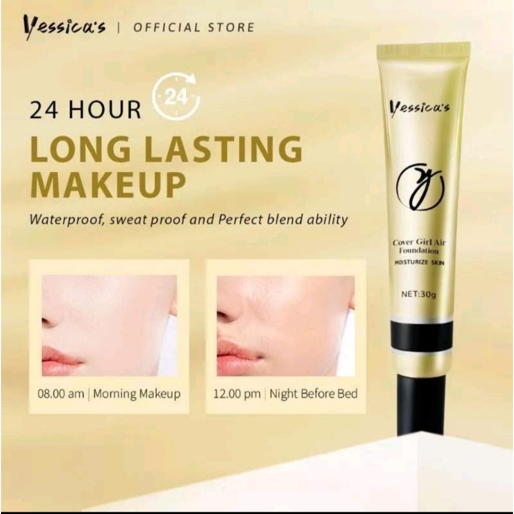Yessica's Waterproof Foundation//foundation tahan lama