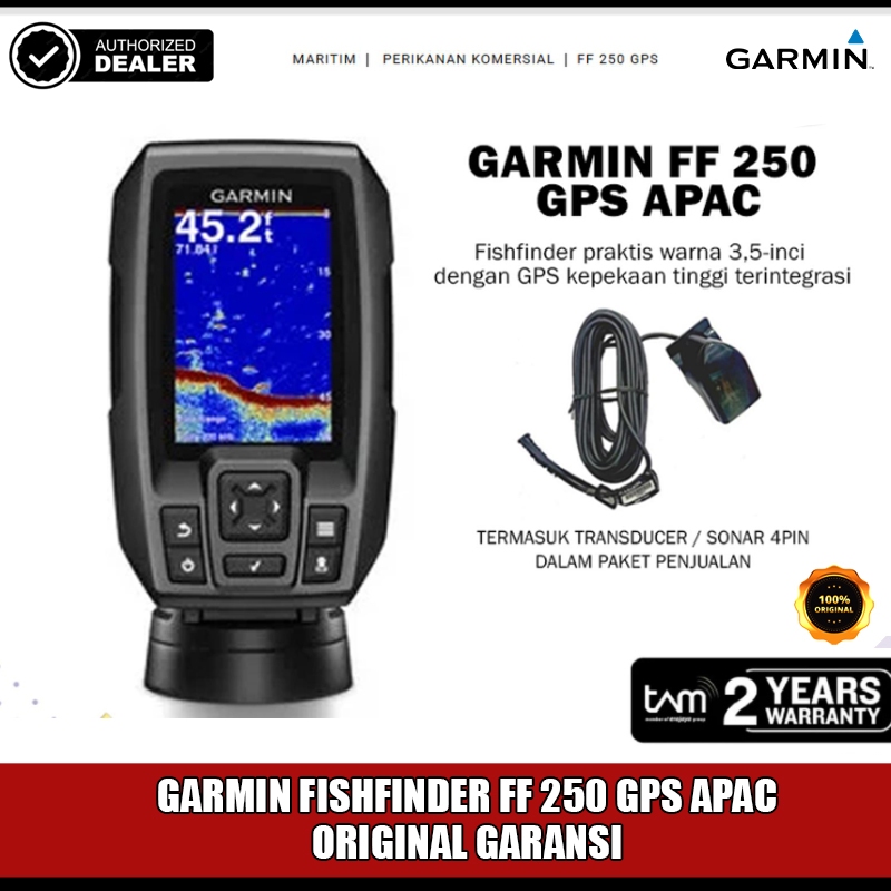 Garmin FF250 FF 250 Fishfinder GPS Garmin 250 APAC CHIRP Pencari Ikan Original Garansi Resmi 2 Tahun