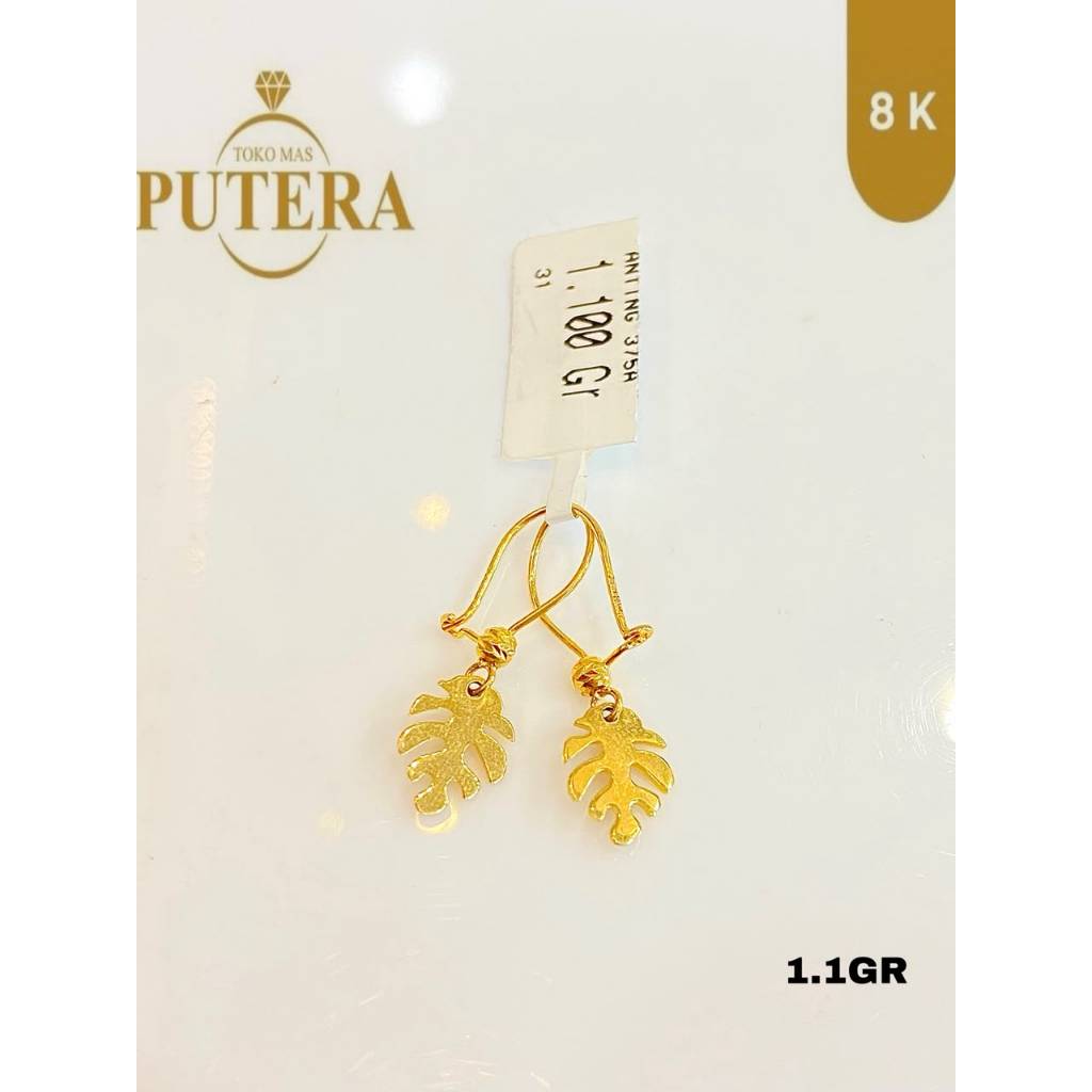 anting cantel emas muda kadar 8k model elegan