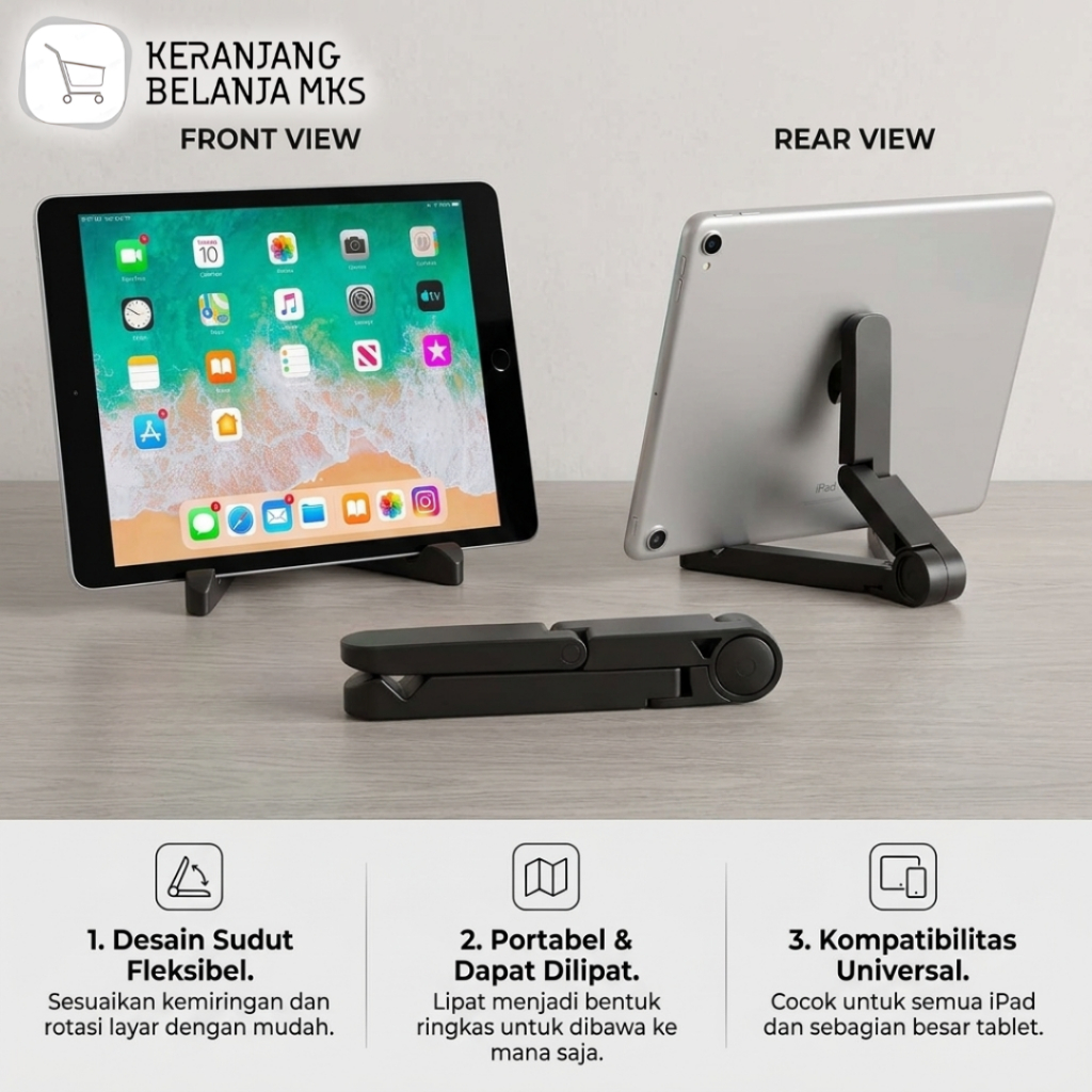 Universal Foldable Tablet Stand Holder 10 Inch