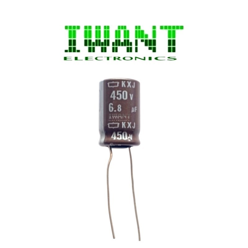6.8UF 450V 105°C CAPASITOR ELCO 6.8UF 450V KAPASITOR ELKO 6.8UF 450 VOLT