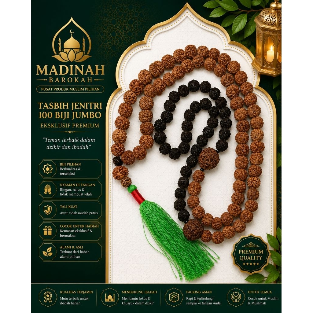 tasbih Jenitri 100 biji jumbo