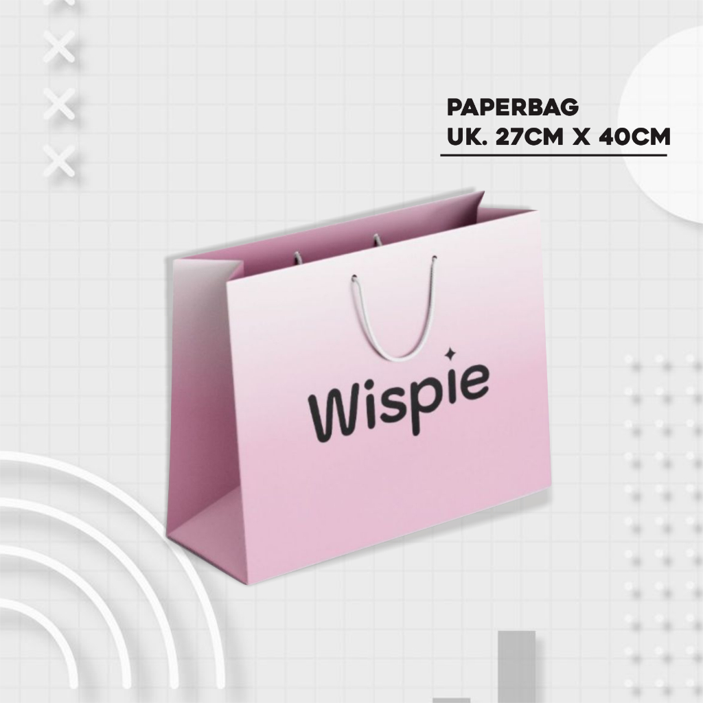 (TIDAK PO) Paperbag Custom Wispie / Paperbag Wispie / Tas Belanja Wispie