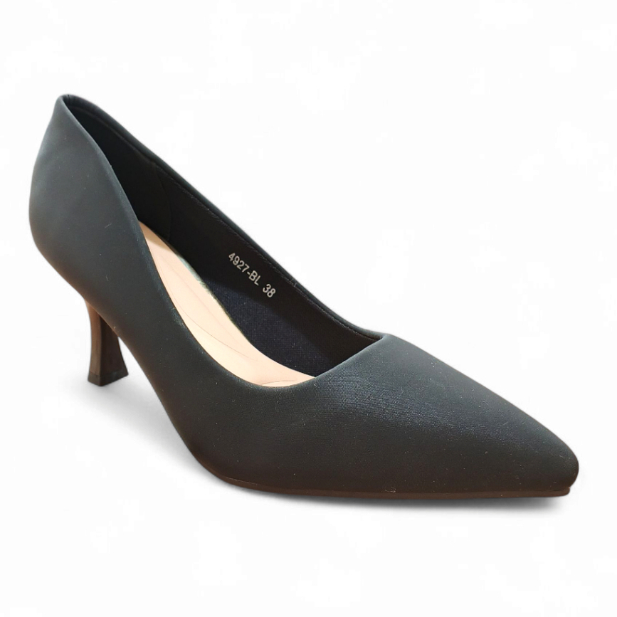 Laviola 4927 - pantofel wanita dengan tinggi hak 7 cm - Hitam