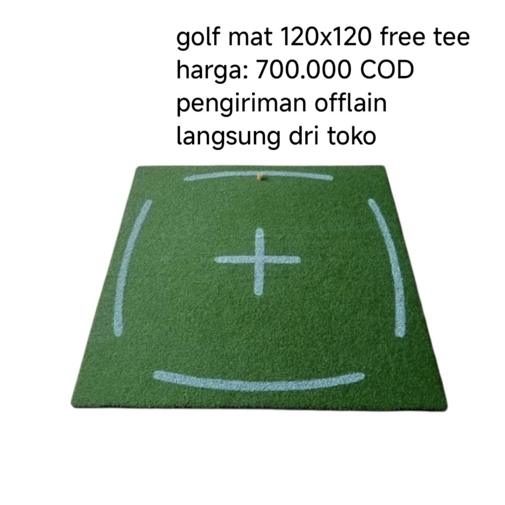 Karpet Driving Golf Mat tebal 35mm ukuran varian free ruber tee