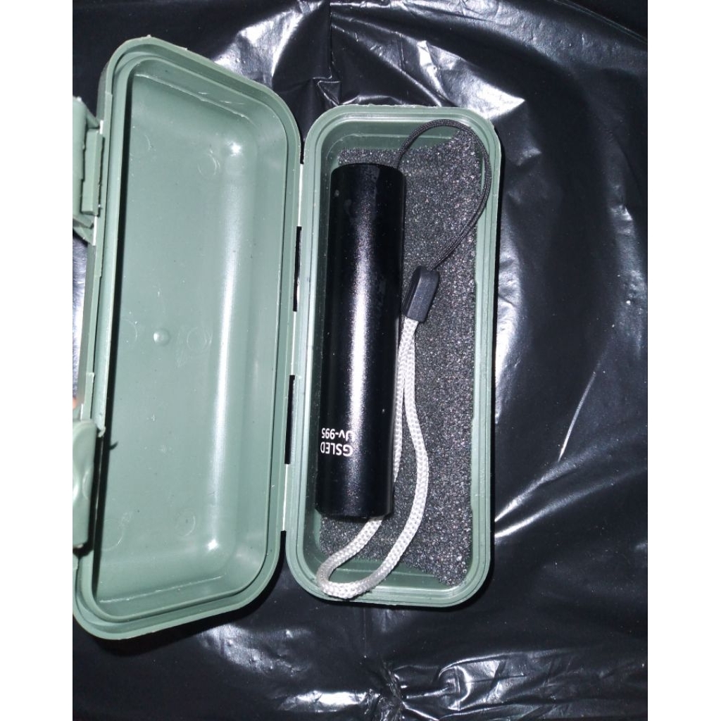 preloved like new senter uv led kecil mini saku cek uang asli palsu charger usb