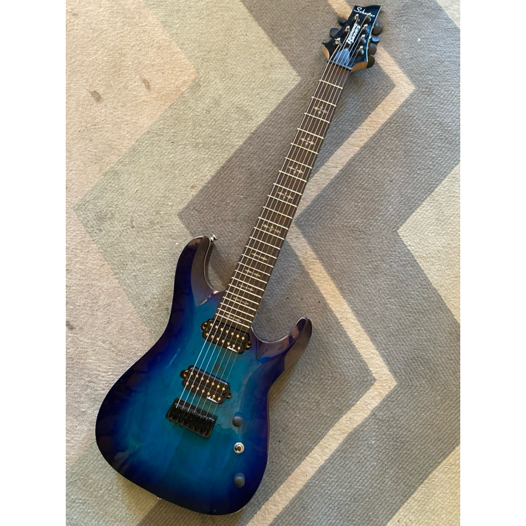 Gitar Schecter 7strings Blueburst