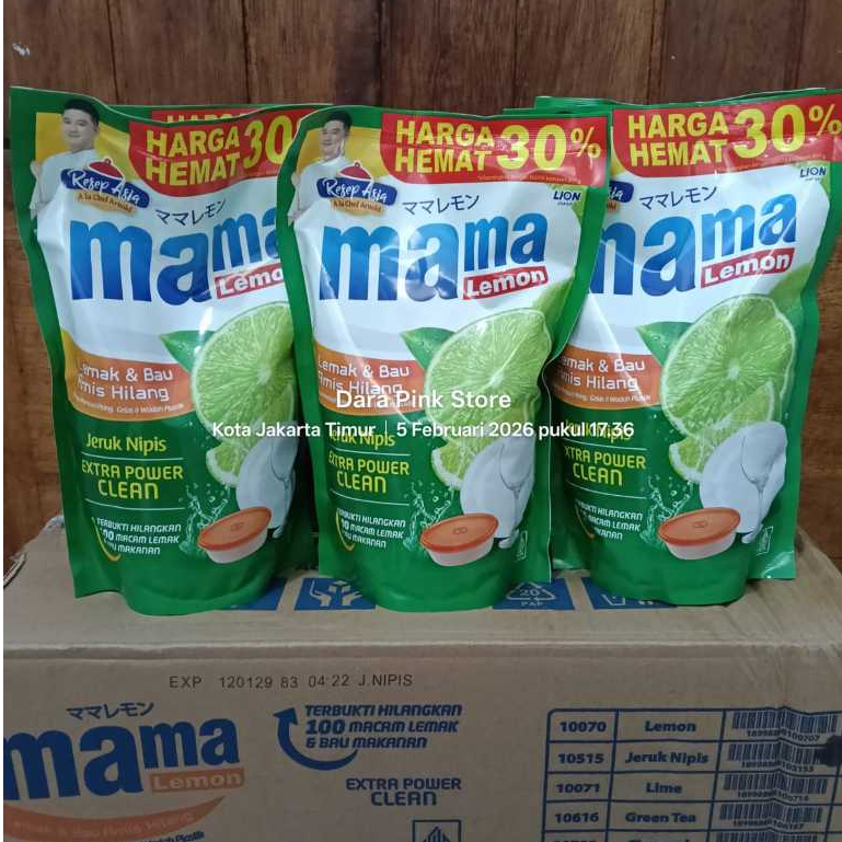 MAMA LIME Sabun Cuci Piring 650 ml / Mama Lime Pouch Refill / Mama Lime Cairan Pencuci Piring / Mama