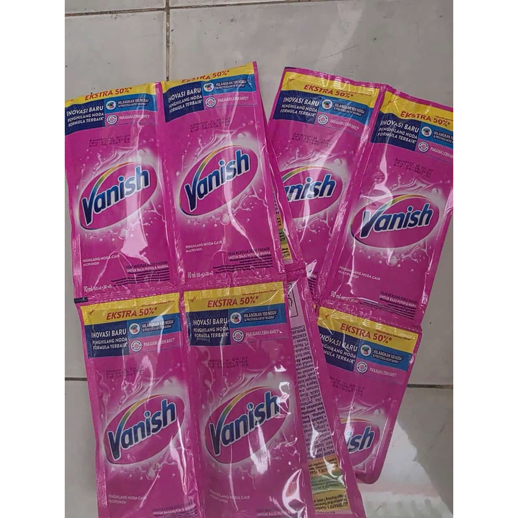 Vanish sachet isi 6 Vanish per renteng