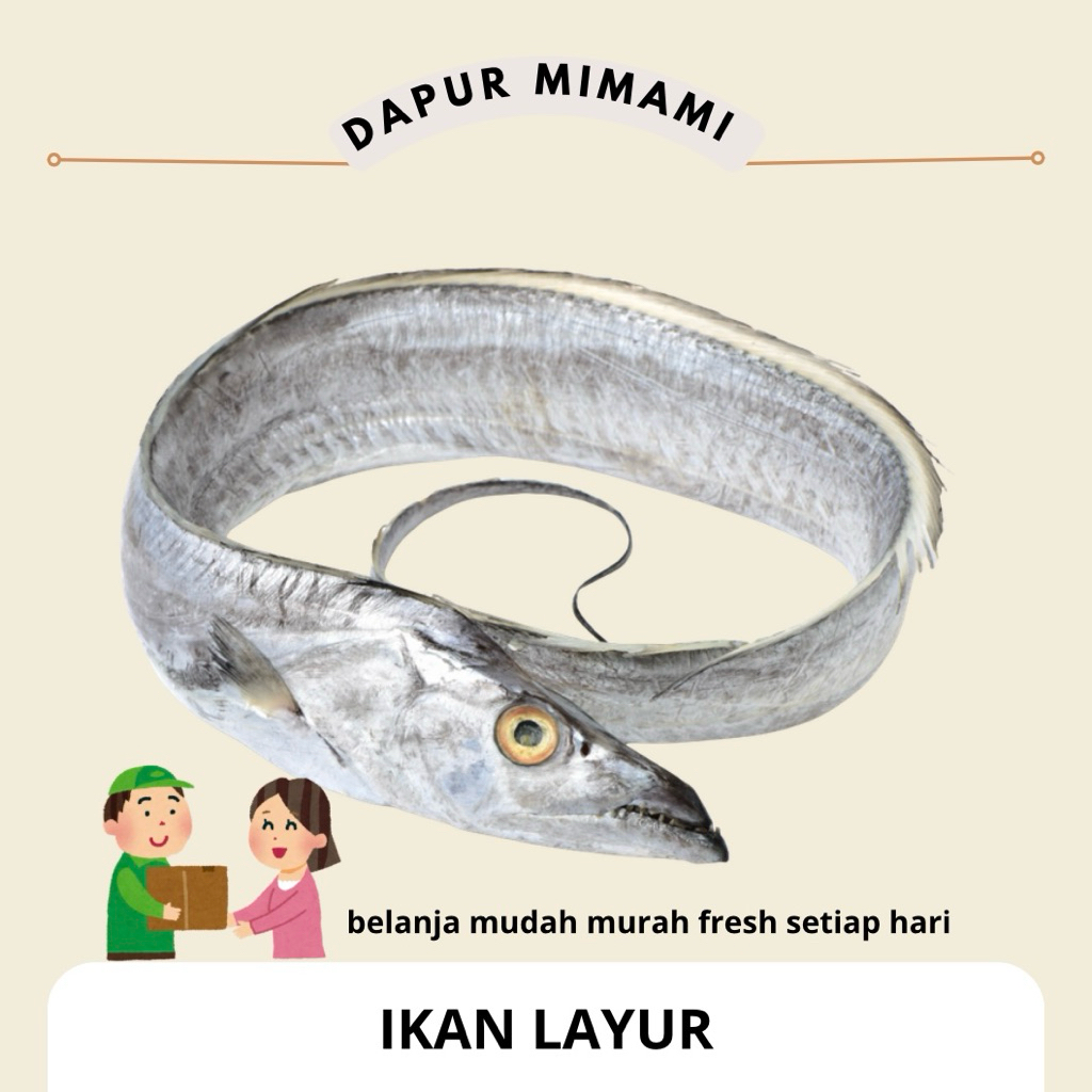 Ikan Layur Fresh Potong Segar 500gr / 1kg - Daging Ikan Layur Laut Harian Uncut / Sudah Bersih Tingg