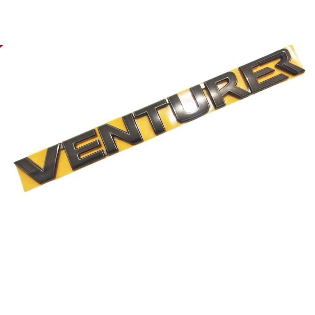 Emblem Logo Tulisan VENTURER Black Chrome