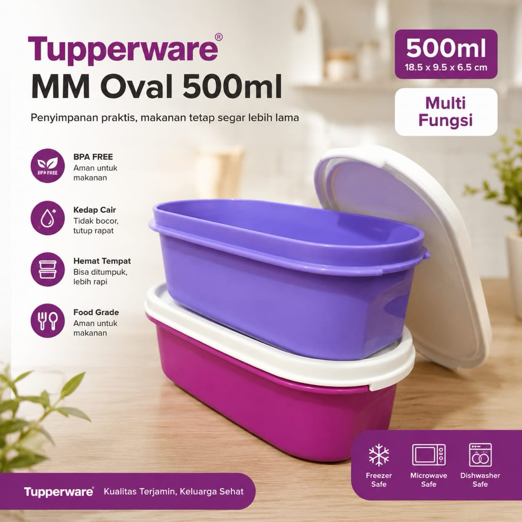 Tupperware mm oval#1 500ml 1pcs / smart saver oval