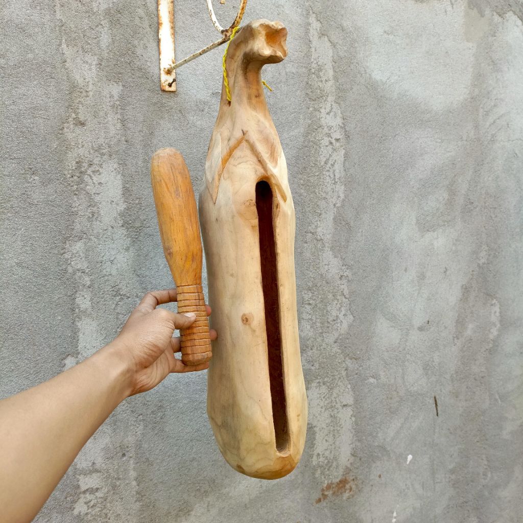 kentongan kayu unik motif antik jadul vintage