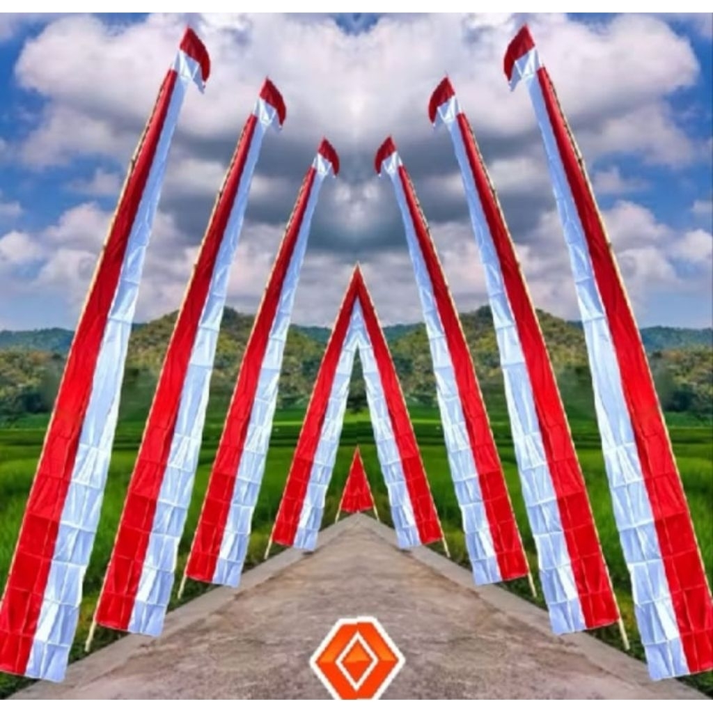 umbul umbul layur merah putih bendera panjang merah putih layur terlaris