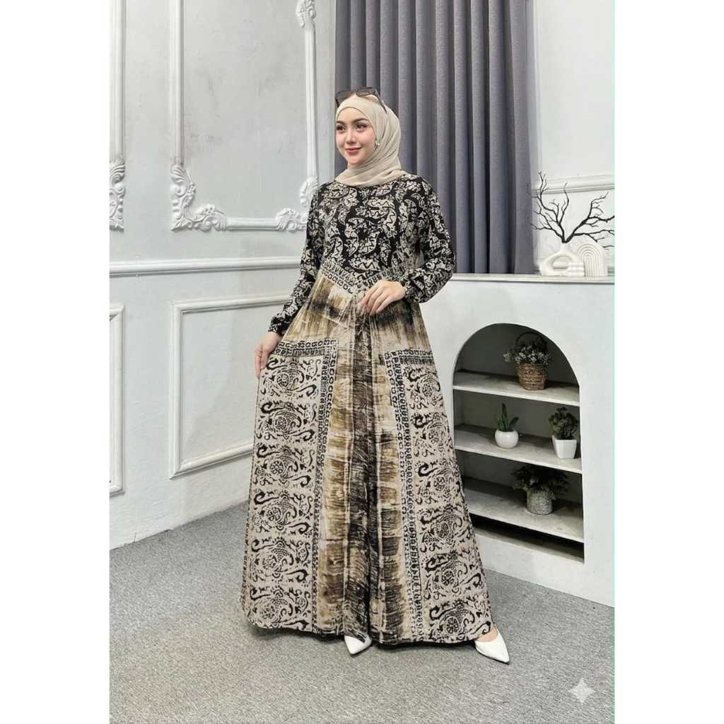 Gamis Cap Rayon Srikandi / Gamis Cap / Gamis Madongan