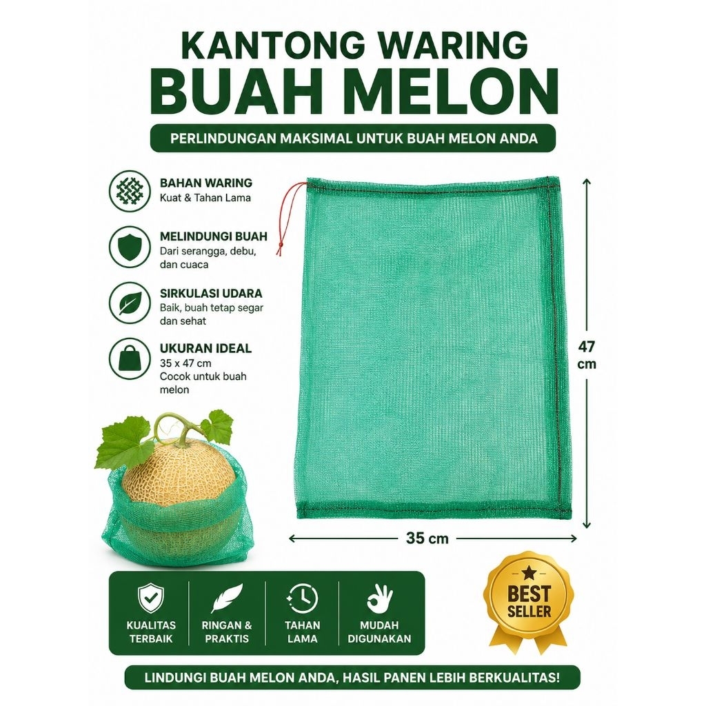 bungkus buah melon plus tali