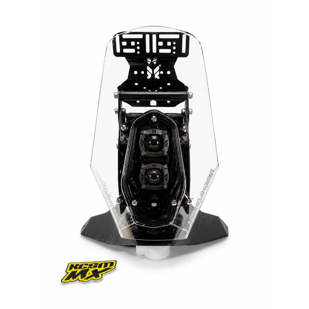 Navigation Tower Makadam CRF 250 Rally Set Lengkap Lampu LED Bracket Laser Cut Windshield